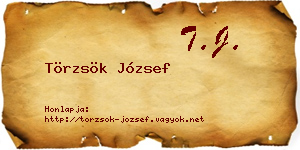 Törzsök József névjegykártya