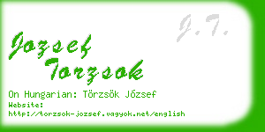 jozsef torzsok business card