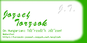 jozsef torzsok business card